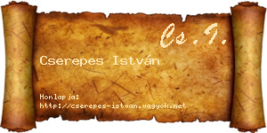 Cserepes István névjegykártya