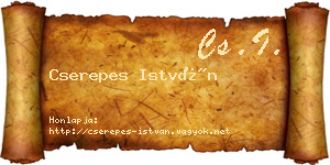 Cserepes István névjegykártya
