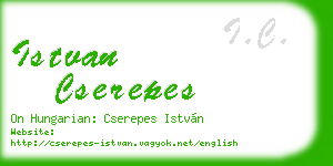 istvan cserepes business card